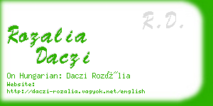 rozalia daczi business card